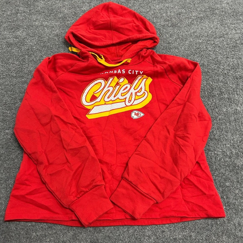 Fanatics Hoodie Womens XL Red Kansas City Chiefs Pullover Graphic Sweatshirt